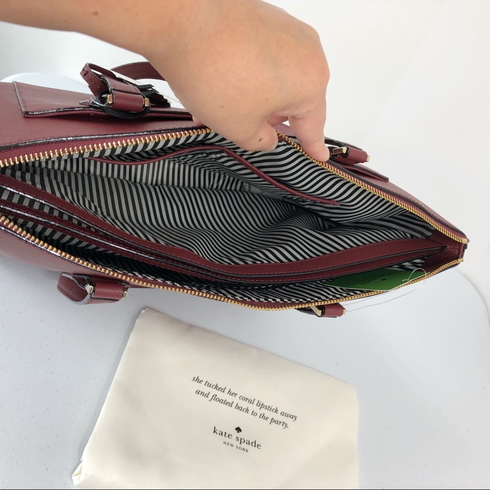 New Kate Spade maroon shoulder bag - Picture 5 of 8
